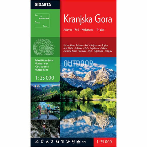 Zemljevid Kranjska Gora: Jalovec - Peč - Mojstrana - Triglav - 1:25 000