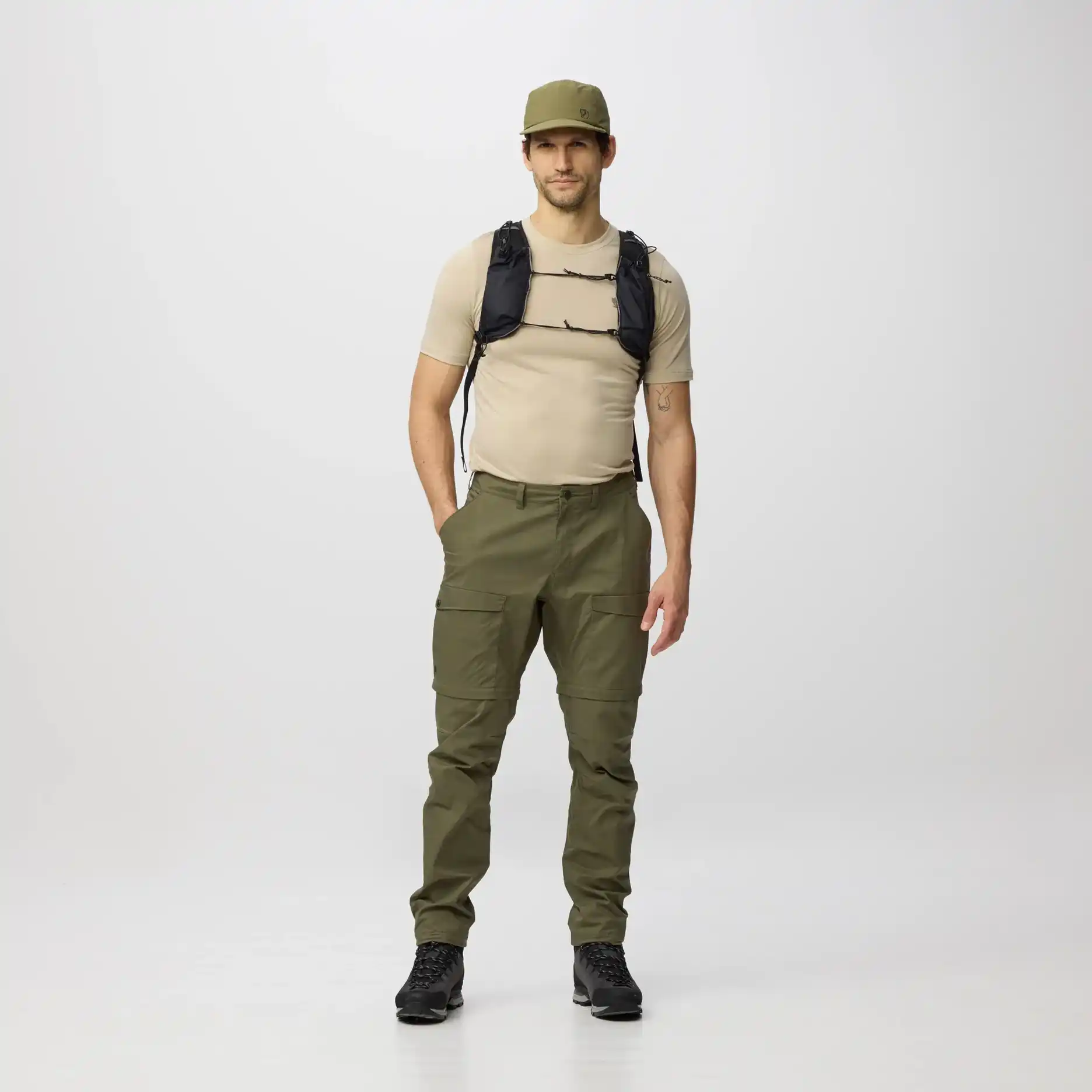 Fjällräven Abisko Hybrid Trail Trousers Zip-off moške pohodniške hlače - slika 3
