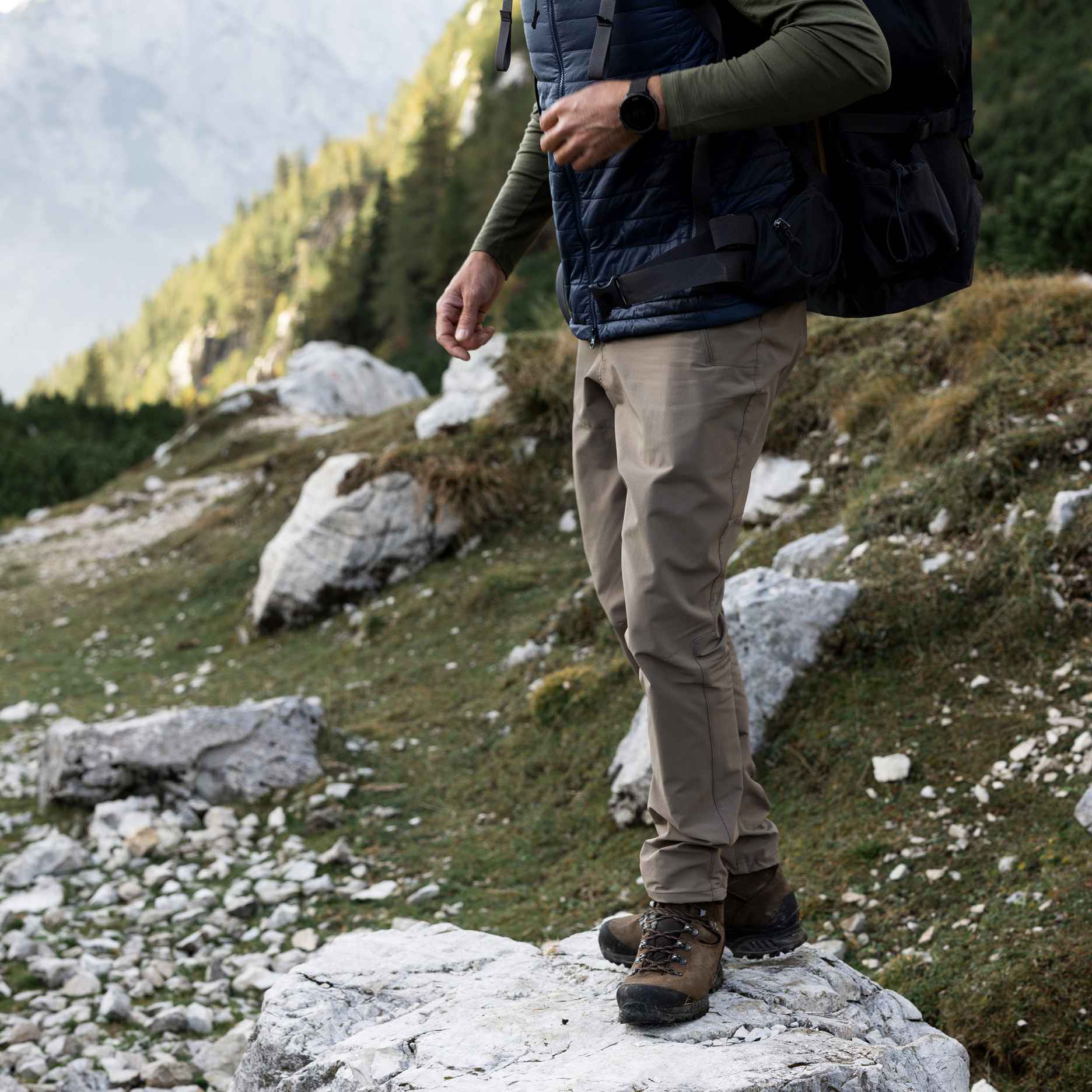 Fjällräven Abisko Trail Stretch Trousers moške pohodniške hlače - slika 8