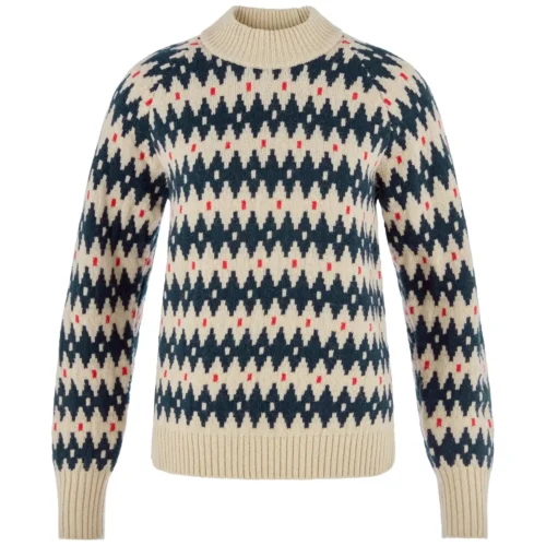Fjällräven Övik Jacquard Knit W ženski volnen pulover